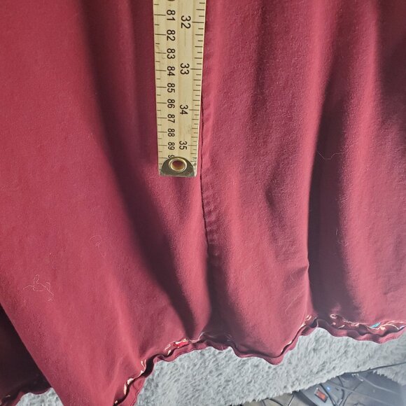 eShakti Dress Womens 6X Rust Red Embroidered Cotton Stretch Knee Length - Picture 5 of 10